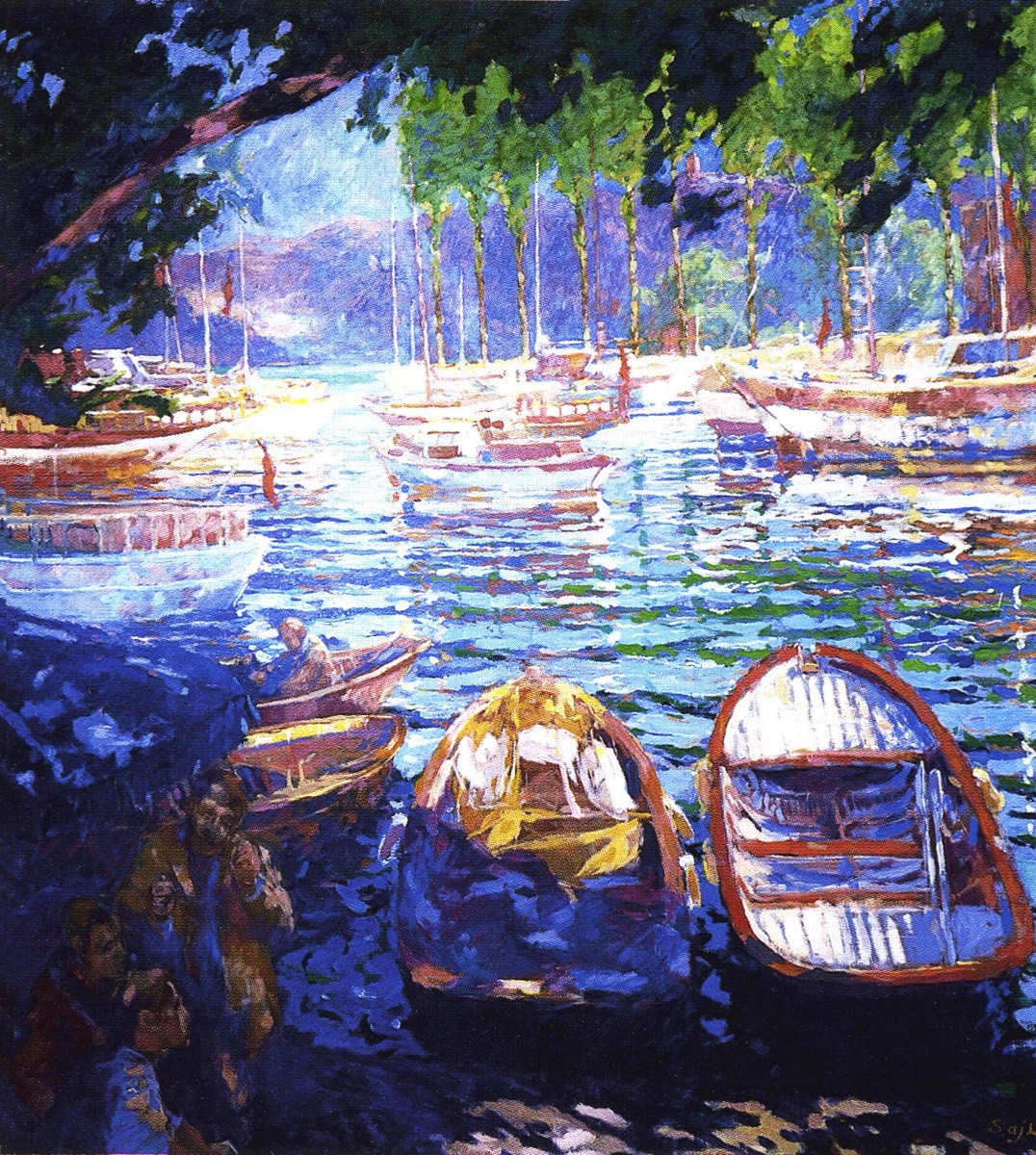Istinye harbour - oil on canvas - 40 X 45 inches - SOLD
