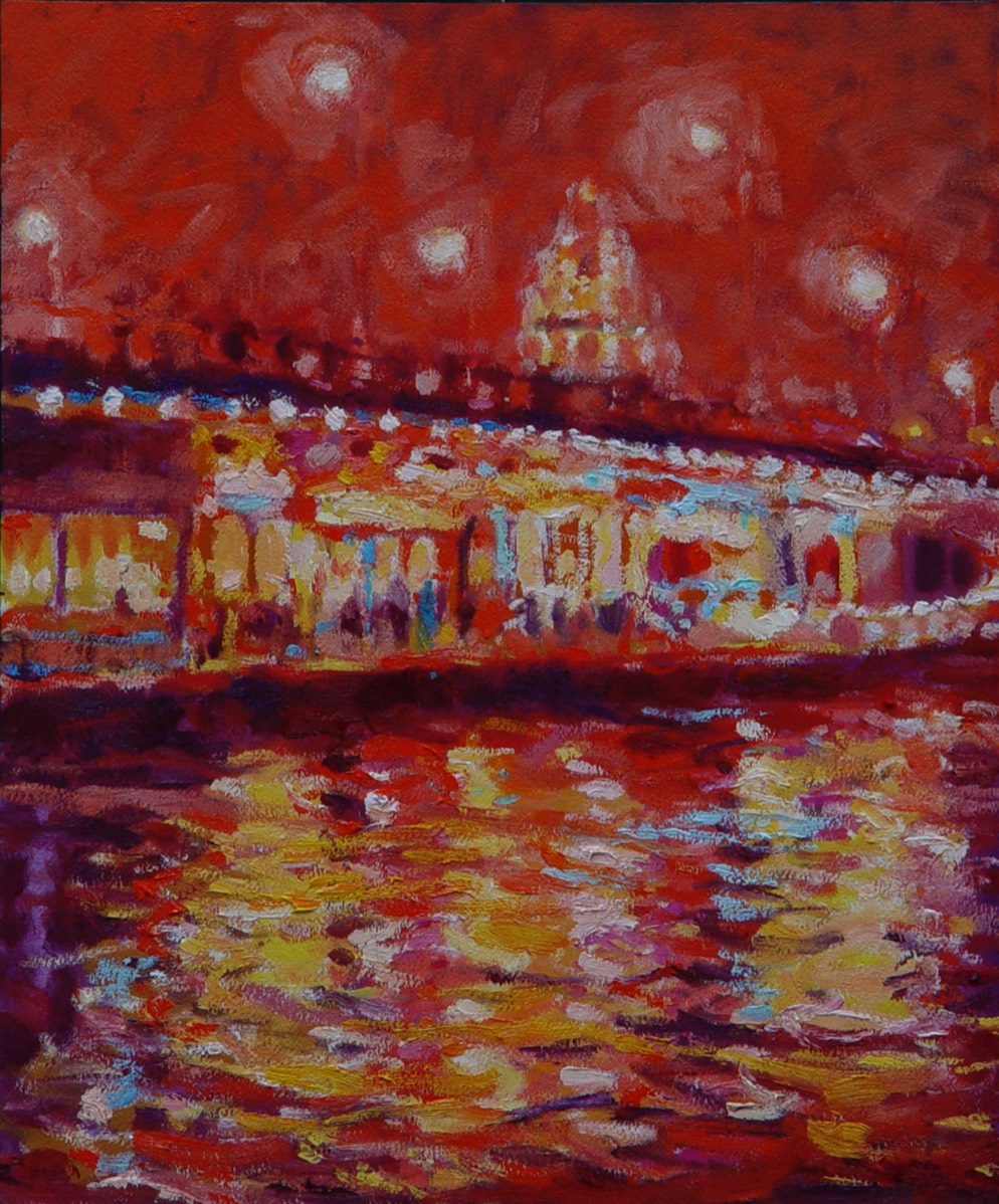 Old Galata Bridge - oil on canvas - 15 X 20 inches - SOLD